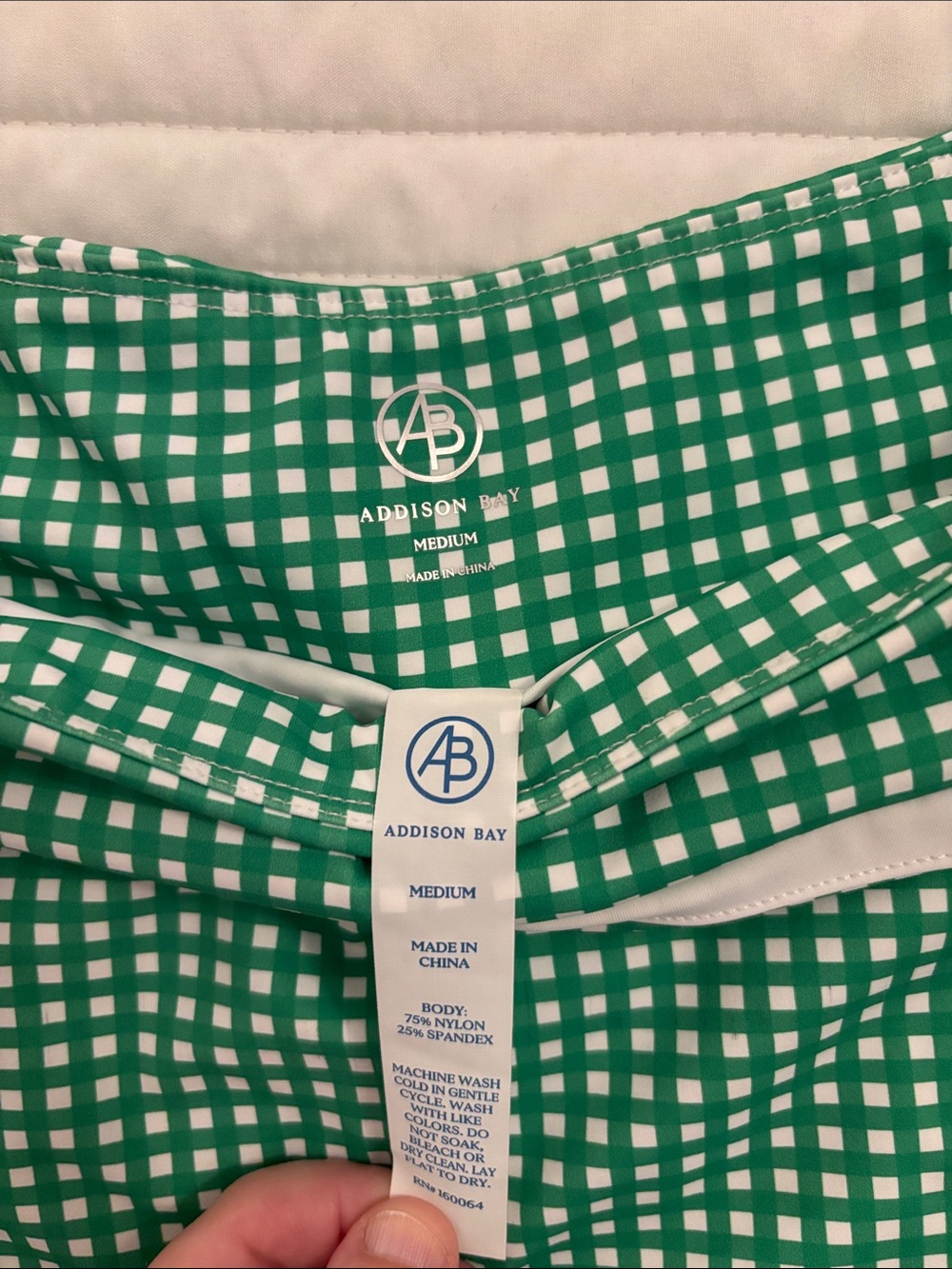 Addison bay green gingham flounce skort - Picture 3 of 5
